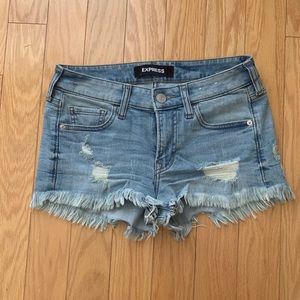 Express denim shorts